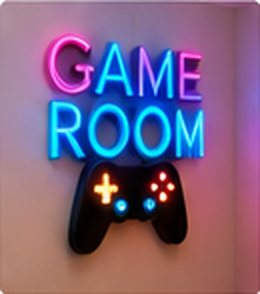 Game room neon sign